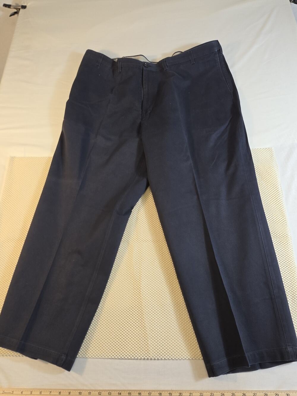 George Men's Regular Fit Straight Leg Black Pants Slacks 48 X 30